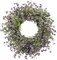 Purple Spring Wreaths for Front Door 22 Inch Summer Wreath Artificial Violet Lavender Wreath with Eucalyptus Leaf for Spring Easter Home Decorations